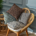 Geometric Diamond Jacquard Pattern Chenille Pillowcase Nordic Style Simple Flower Cushion Cover