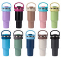 New Design 304 Insulated 40oz Double Wall Stainless Steel Water Tumbler Car Cup Travel Mug With Straw and Portable Handle