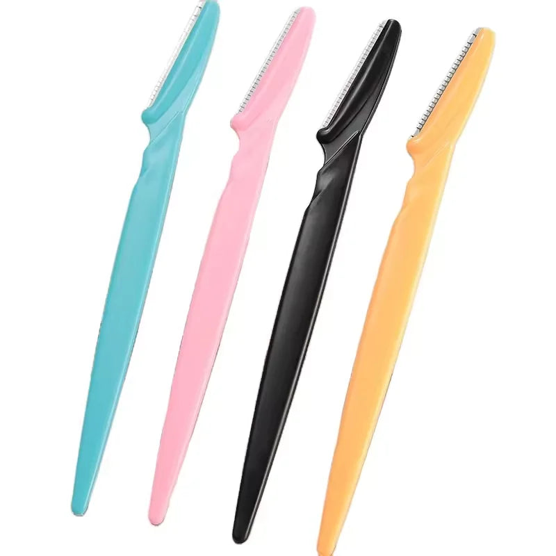 Custom Multipurpose Portable Stainless Steel Eyebrow Razor with Slanted Blade Professional Trimmer & Cover OEM/ODM Available