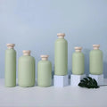 Low MOQ Green Plastic Natural Shampoo and Conditioner Set square Lotion Pump Cream Shampoo Cosmetic Packaging Bottle