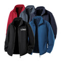 Plus Size Mens Polar Fleece Jacket Full Zip Soft Polyester Fabric Thick Outdoor Recreation Coat With Zipper Pockets Jacket