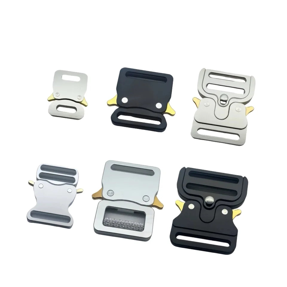 HZ Multi-Functional Multi-Purpose Luggage Hardware Accessories Engraved Metal Buckles Zinc Aluminum Alloy Buckles