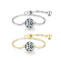 INS Simple S925 Adjustable Chain Round Zircon Finger Ring Sterling Silver Resizable Pull Link Chain Claw Geometric Stone Ring