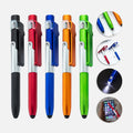 Multi Functional Phone Holder Plastic Pen LED Folding Lamp Pen Advertising Gift 4-in-1 Capacitive Touch Screen Ballpoint Pen