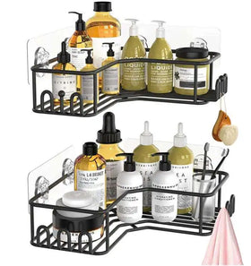 Modern Stainless Steel Wall-Mounted Bathroom Shelf Rotate Corner Shower Caddy for Hotels and Home Use