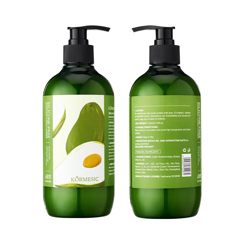 OEM KORMESIC Hair Care Product Set Organic Avocado Hair Conditioner and Shampoo Nourishing Smoothing Conditioner for Curly Hair