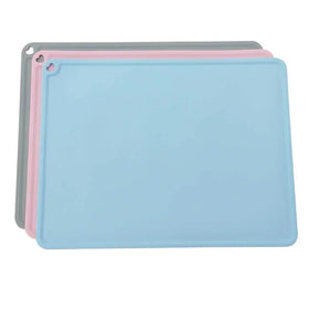 Wholesale Silicone Blue pink Grey love Shape Dog Pet Feeding Mat