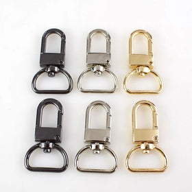 Meetee KY328 20mm Zinc Alloy Tail D Ring Is Suitable for Handbag Accessories Rotating Trigger Dog Buckle