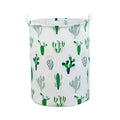 Japanese Style Cotton and Linen Foldable Storage Basket Household Laundry Basket