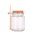 Free Sample 100ml 250ml OEM Salt Sugar Kitchen Storage Rack Transparent Wood Plug Large Capacity Glass Jar