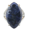 Natural Gemstone Glossy Minimalist Unisex Jewelry Silver Crystal Adjustable Finger Rings for Women and Men