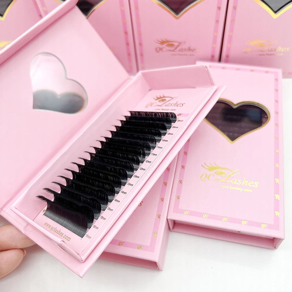 Wholesale Lash Supplies Custom Logo Individual Soft Dark Matte Black Cashmere Mink Matte Black Velvet Cashmere Lash Extensions