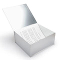 Foldable Magnetic Closure Silver Gift Box Custom Logo Recyclable Rigid Cardboard Flip Top Premium Box for Fanny Handbag Pack