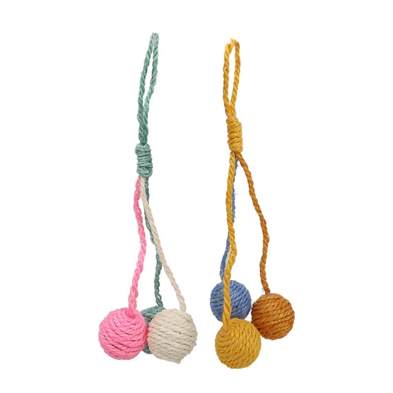 Factory Wholesale Custom Logo Sisal Hemp Ball Interactive Toy for Cats