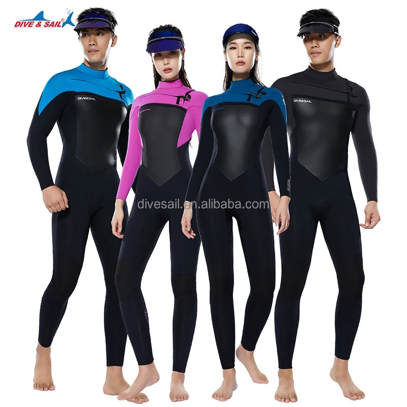 DIVE&SAIL Premium Custom One Piece 3/2mm Freely Diving Yamamoto SCS Surf Neoprene Fabric Wetsuit