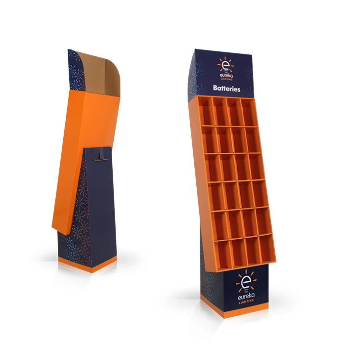 Easy Assembly Custom Printed Cardboard Carton Pop up Display Stand Electronic Product Cardboard Display for Battery