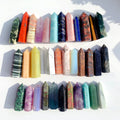 Natural Gemstone Tower Points Obelisk Wand Mineral HealingCrystal Tower Obelisk HealingMixed Mini Stone Tower Pencil