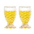 200ml 240ml Pineapple Shape Embossed Glass Cups Fashion Luxury Cold Drinkware for Cocktail Juice Flower Tea OEM ODM