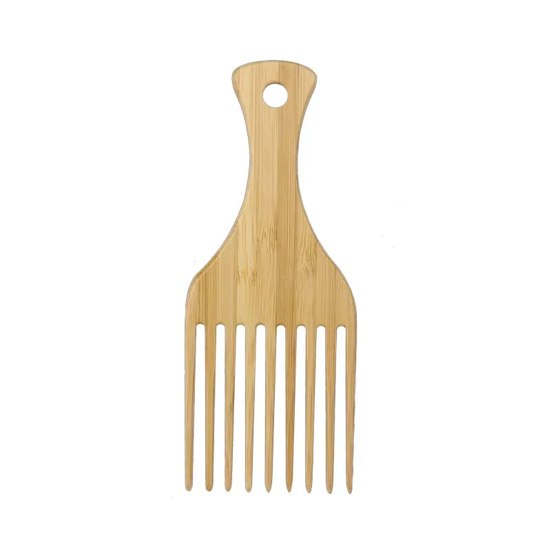 Tailai Wooden Art Craft Anti-Static Bamboo Flat Top Comb Portable & Wide Tooth for Barber Clippers & On-the-Go Styling