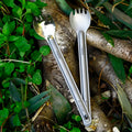 chinese products New Titanium Long Handle Spoon Outdoor Tableware Hiking Camping Convenient Titanium Fork Dinner Cutlery Picnic Chinese Products