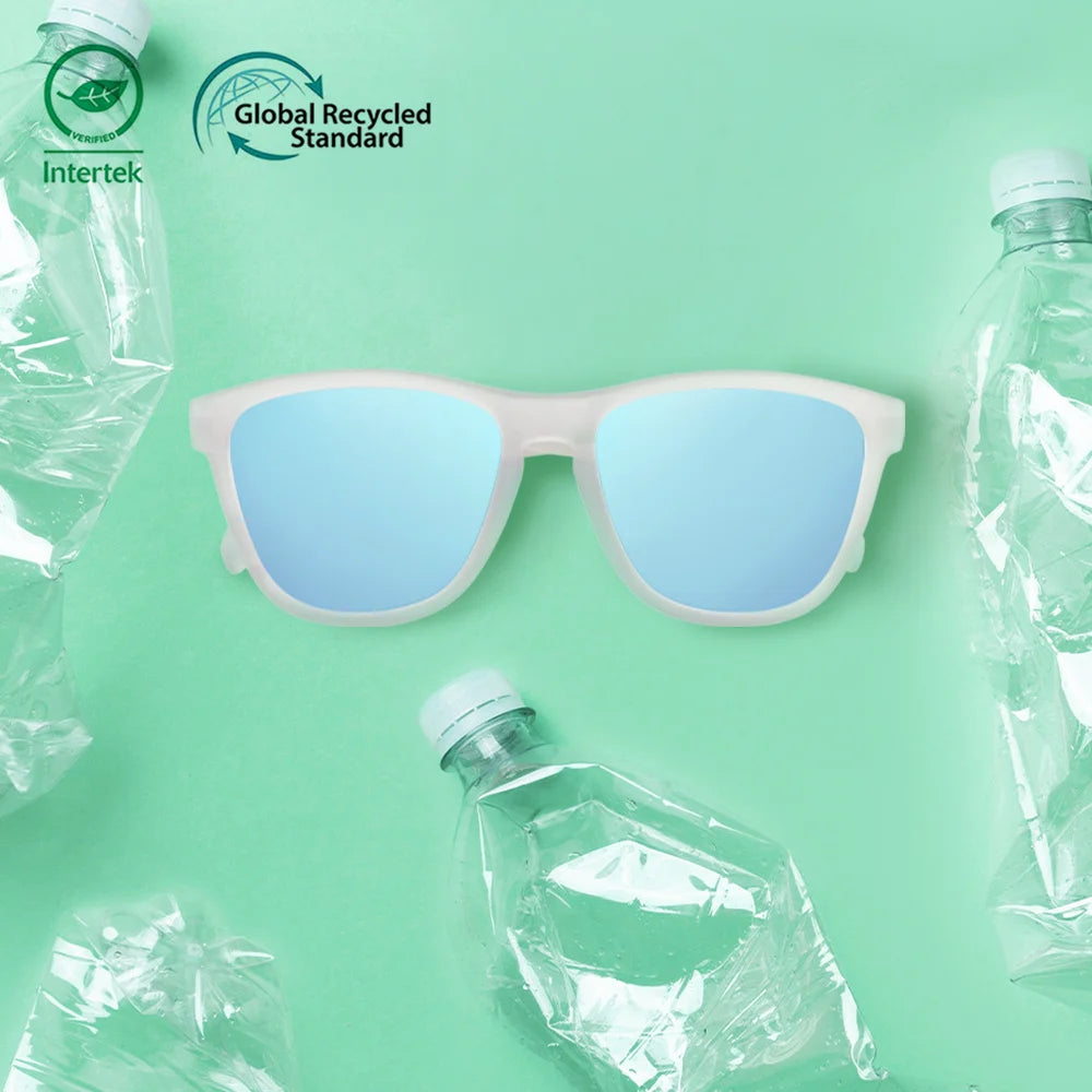 2026 Trendy Polarized Full Rim Square Recycled Plastic Unisex Sunglasses Eco-friendly RPET Custom Package UV Protection