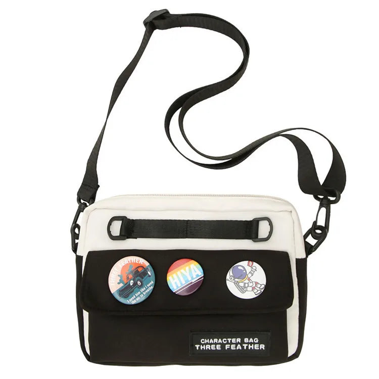 Unisex Men's Women's New Square Nylon Crossbody Side Messenger Bag Personalised Vintage Waterproof Fashion for Autumn/Winter for