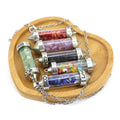 2025 Colorful Natural Stone Pendant Necklaces Wishing Bottle Cone Love Glass Bottle Healing Pendant Necklace for Women's Jewelry