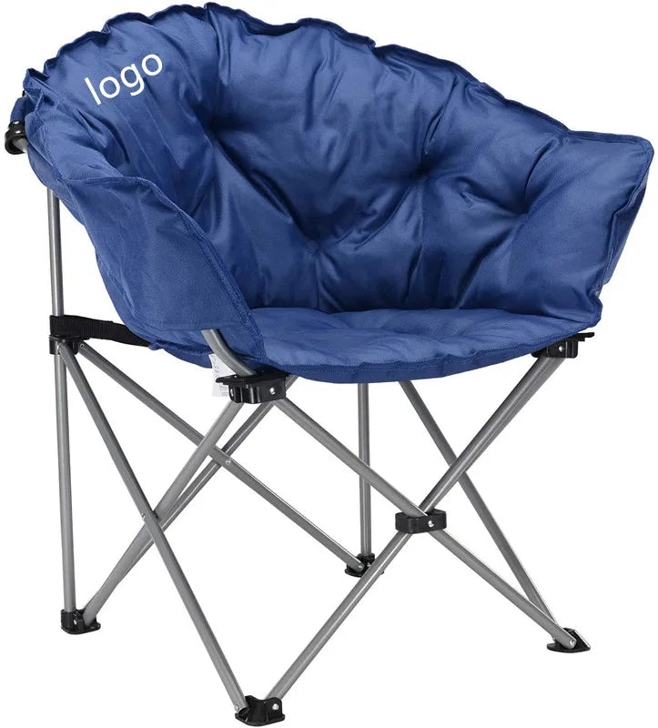 Woqi Outdoor Camping Moon Chair Aluminum Folding Chair with Cup Holder and Back Pocket Supports up to 150 KG for Parks