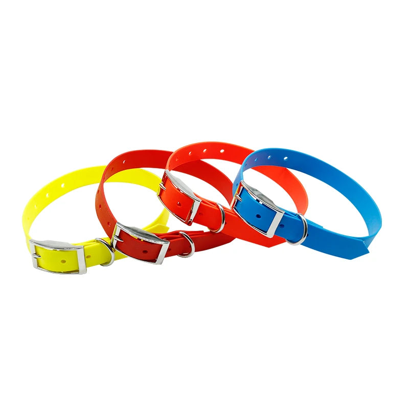 Adjustable Nylon Dog Collar Lights Custom Wholesale Pet Supplies Including Leashes Waterproof PVC Coated Solid Pattern Rivet