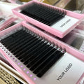 Fluffy Easy Fan Eyelash Extensions Classic Dark Matte Black Lash Trays Velvet Cashmere Lash Supplies