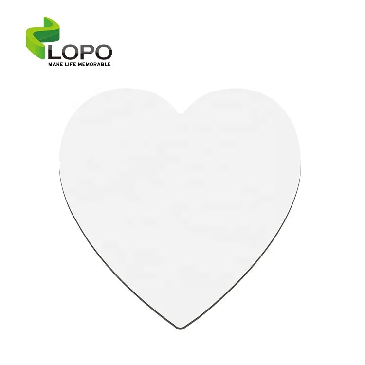 LOPO Sublimation MDF Fridge Sticker  Back Sticker With Heart Shape