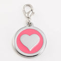 Zinc Alloy 2.5cm Drop Gum Peach Heart Pet Dog Tag Metal Cat Tag Pet Collar Necklace Pendant Jewelry Pet Accessories