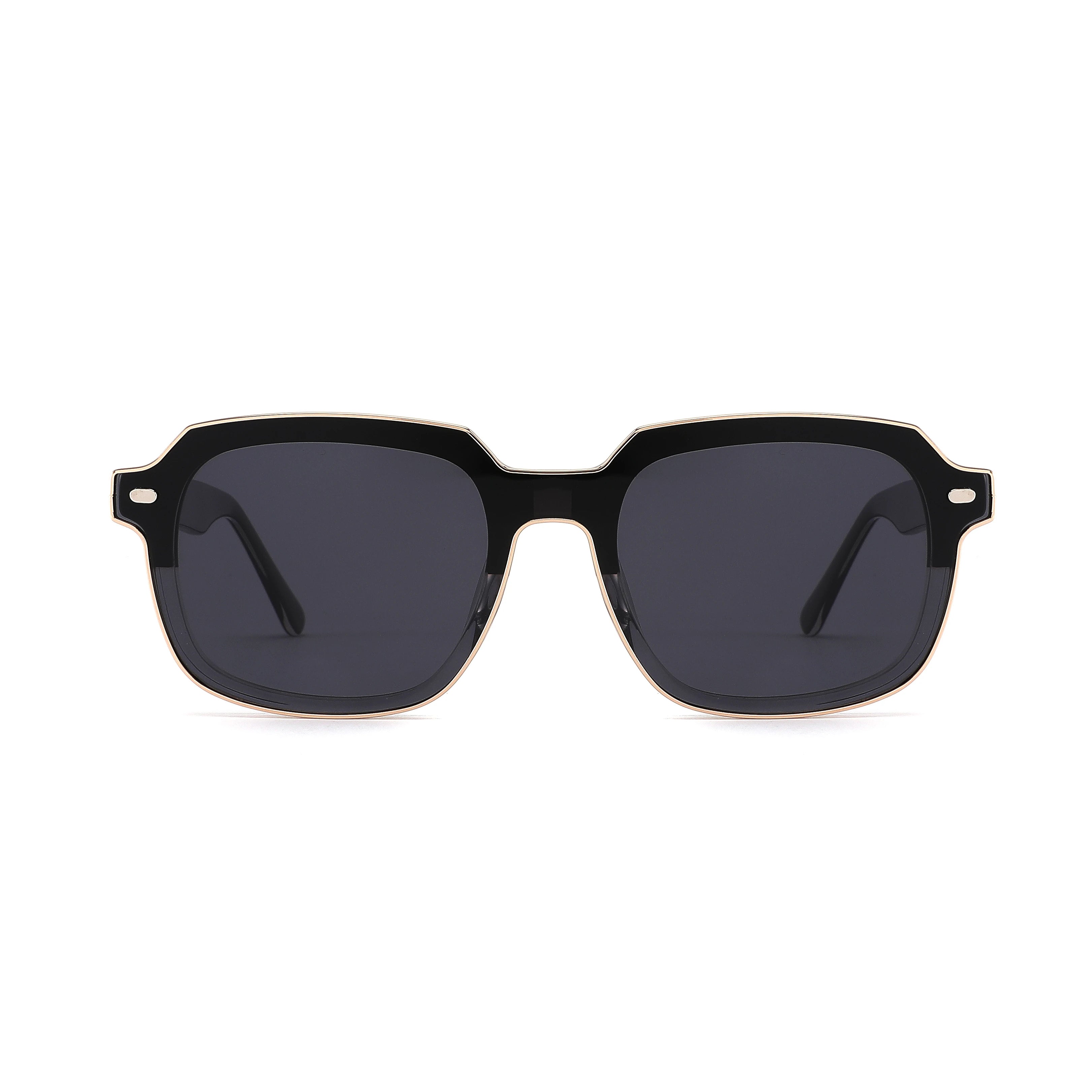 Metal Outer Rim Acetate Polarized TAC Lenses Custom Logo Women's Fashion Sunglasses Optical Glasses Integrated