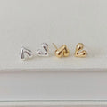 2023 Newest Geometric 925 Sterling Silver Love Heart Stud Earrings for Girls Valentine Day Gift
