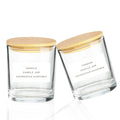 7 Oz 10oz 14oz Clear Empty Jars for Making Candles Thick Glass Jars with Bamboo Lids