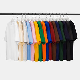 Men'S Fashionable Cotton Casual Loose Fit T-Shirt Printed Heavy Weight Oversized Tops 300Gsm T Shirt for Men