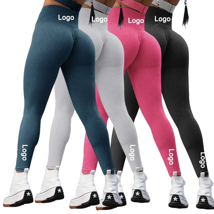 High Waist Butt Lift Scrunch Butt Seamless Wholesale Comfort Leggings High Elastic Yoga Leggings Woman