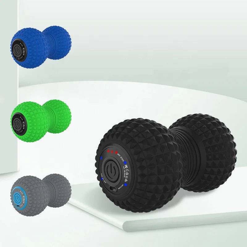 Adjustable 4-speed ABS Therapy Roller Deep Tissue Fitness Ball Yoga Spikey Ball Vibrate Peanut Massage Ball BWAY BW-MG05 Lithium