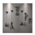 2025 Wholesale Resin Crafts 6pcs Set Climbing Man Wall Sculpture Creative Wall Hanging Figurine for Home Office Decoration