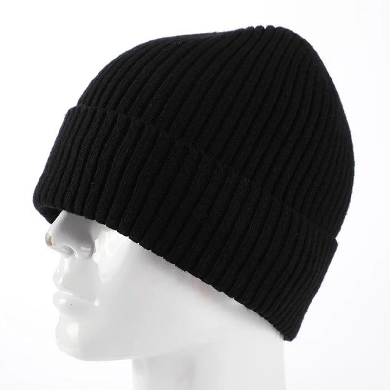 Cheap Man Winter Warm Knitted Beanie Acrylic Hats