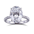 Messi Gems Custom Jewelry MSR-552 Classic Design 18K White Gold 3.1CT D VVS2 Oval Lab Grown Diamond Ring