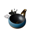 Blue Yellow Black Ceramic Contemporary Design Countertop Mounted Eco-Friendly 12L Capacity Bathroom Face Washing Basin Sink