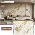 Foshan 1200*2440*8 Gold Marble Texture 3d PVC Wall Panel Bamboo Charcoal Sheet Carbon Crystal Wall Panel PVC