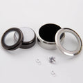 High Scale Large Metal Diamond Glasses Display Box Black Loose Gemstone Jewelry Container Modern 4*4*17cm MegaBDM