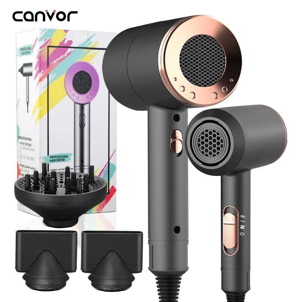 Professional 1800W Ionic One-Step Hair Dryer Diffuser High-Speed Hot Air Brush Salon Household Use Best 1800 Watt Barber