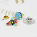 Enamel Backpack Suit Hat Clothes Tie Scarf Button Pin Aircraft Airplane Space Flight Rocket Astronaut Spaceship Badge Lapel Pin