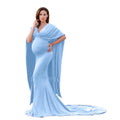 European and American Pregnant Women's Long Skirt Dress With Cape Elegant Knitted Fabric for Maternity Occasions