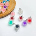 16mm Geometric Frosted Acrylic Ball Charms for Jewelry Making Accessories Earring Handmade Hanging Bead Gold Silver Hook Pendant