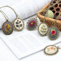 Silk Embroidery Pendant Kit for BeginnerEmbroidery Stitching NecklaceEmbroidery Kit for Necklace