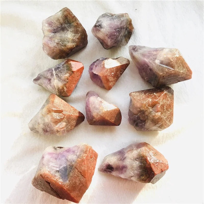 Natural Raw Amethyst Crystal Mineral Auralite 23 Red Quartz Point